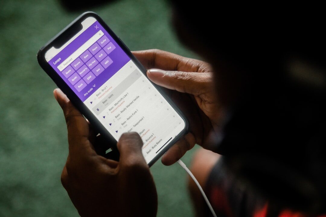 athlete posting on phone